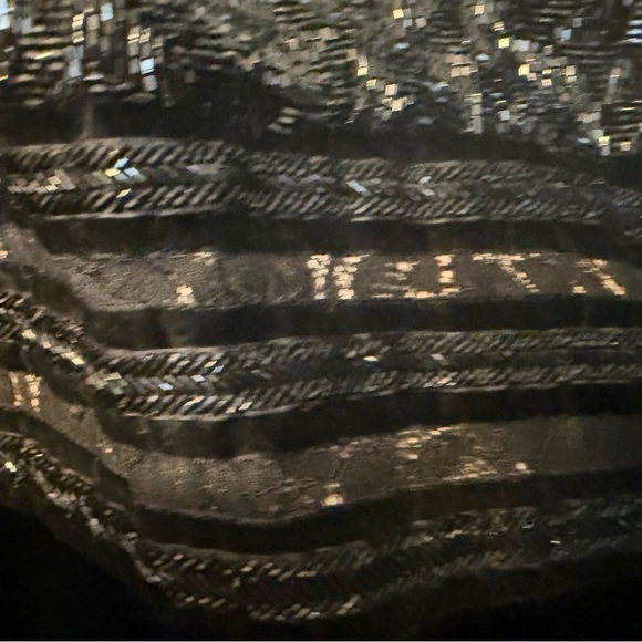 Carmen Marc Valvo Collection Black Beaded Velvet Gown Sz 14 Stunning! Double V - Picture 9 of 14